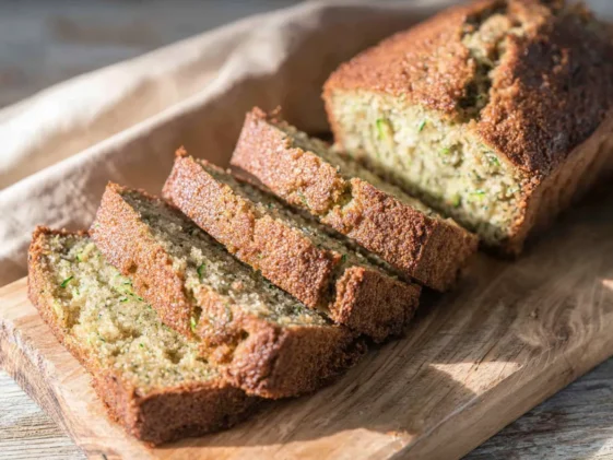 Deliciously Moist Zucchini Bread Slice