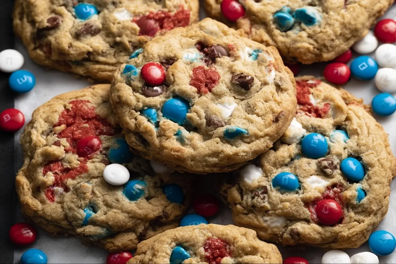 4th of July Monster Cookies: A Festive Treat You'll Love! 3 4th of July Monster Cookies on Display