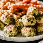 Baked Chicken Meatballs Served with Marinara Sauce