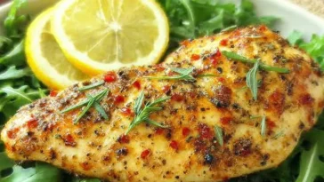 Baked Lemon Pepper Chicken on a Platter