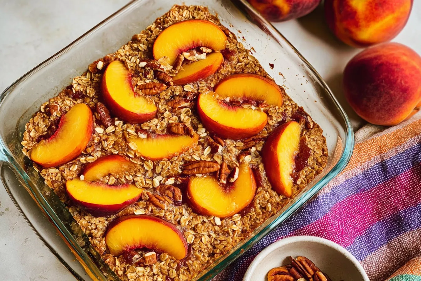 Baked Oatmeal with Nectarines and Pecans: A Delicious Start 4 Baked Oatmeal with Nectarines and Pecans