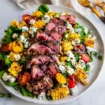 Balsamic Steak Gorgonzola Salad with Grilled Corn Delight 15 Balsamic Steak Gorgonzola Salad with Grilled Corn Presentation