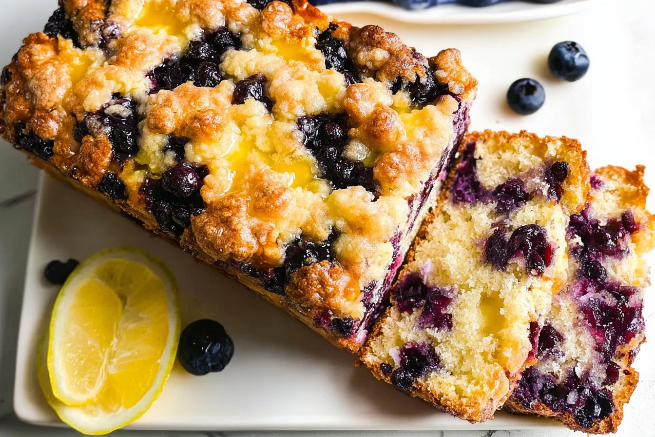 Delicious Blueberry and Lemon Loaf Freshly Baked