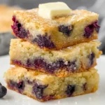 Homemade Blueberry Blondies Freshly Baked