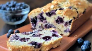 Freshly Baked Blueberry Cream Cheese Bread