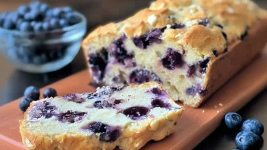 Freshly Baked Blueberry Cream Cheese Bread
