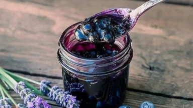 Blueberry & Lavender Jam in a Jar: Homemade Delight