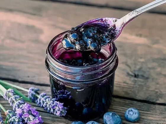 Blueberry & Lavender Jam in a Jar: Homemade Delight