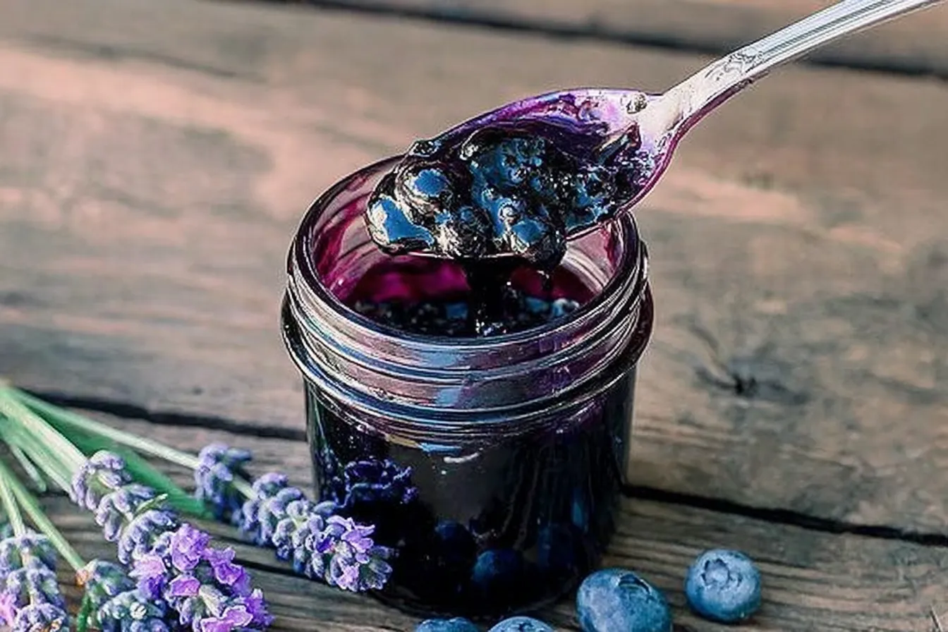 Blueberry & Lavender Jam in a Jar: Homemade Delight