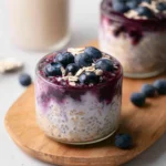 Delicious Blueberry Overnight Oats in a Jar