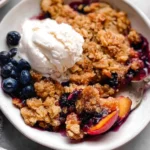 Delicious Blueberry Peach Crumble Fresh from the Oven