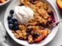 Delicious Blueberry Peach Crumble Fresh from the Oven