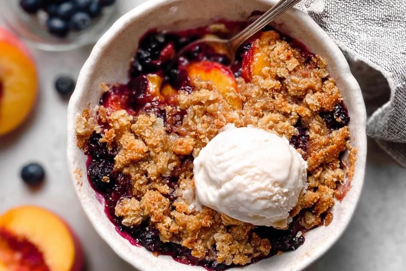 Blueberry Peach Crumble 