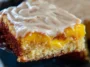 Delicious Brown Sugar Peach Cake Slice