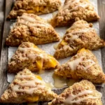 Buttery Peach Cobbler Scones Freshly Baked