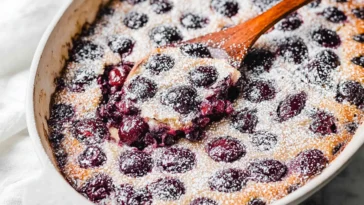 Cherry Clafoutis Fresh Out of the Oven