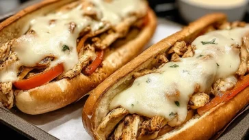 Chicken Philly Cheese Steaks Ready to Serve