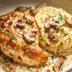 Delicious Chicken Riesling Plated Elegantly