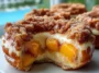 Classic Peach Cobbler Cheesecake Donuts Freshly Baked