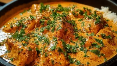 Cowboy Butter Chicken Plated Beautifully