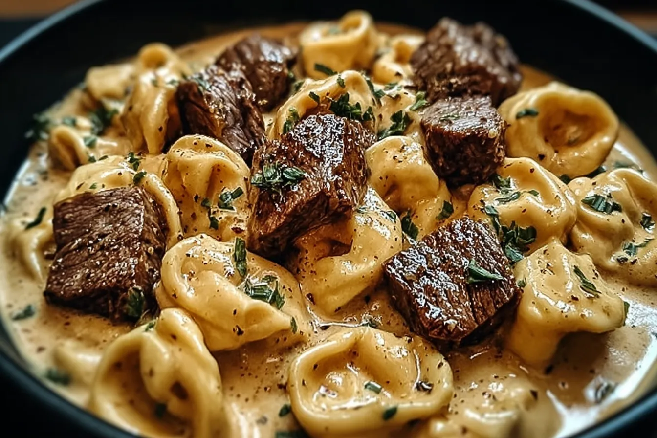 Cracked Garlic Steak Tortellini in Creamhouse Sauce Bliss 