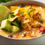 Creamy Chicken Tortilla Soup Bowl