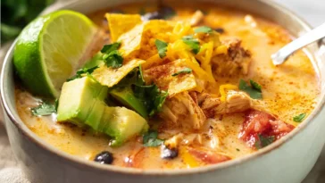 Creamy Chicken Tortilla Soup Bowl