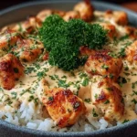 Creamy Garlic Chicken Rice Bowls Ready to Serve
