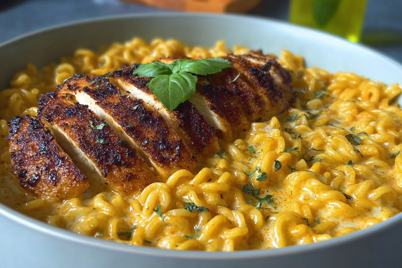 Creamy Garlic Parmesan Chicken Ramen (Easy 20-Minute Recipe) 