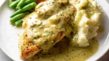 Creamy Pesto Chicken on a Plate