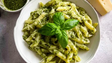 Creamy Pesto Pasta Freshly Made in 30 Minutes