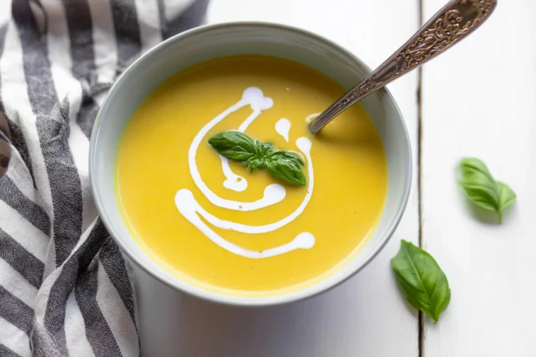 Creamy Summer Squash Soup in a Bowl