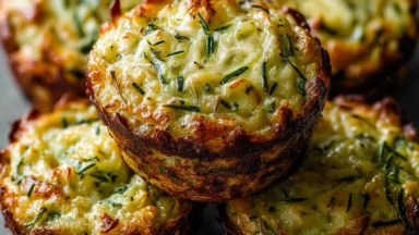 Crispy Parmesan Zucchini Potato Muffins Freshly Baked
