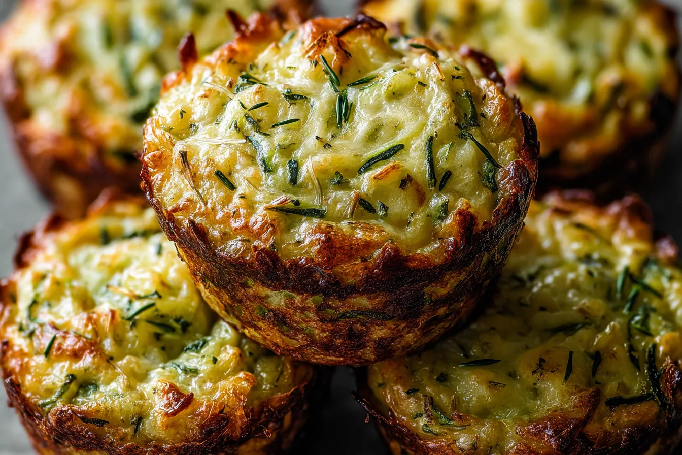 Crispy Parmesan Zucchini Potato Muffins Freshly Baked