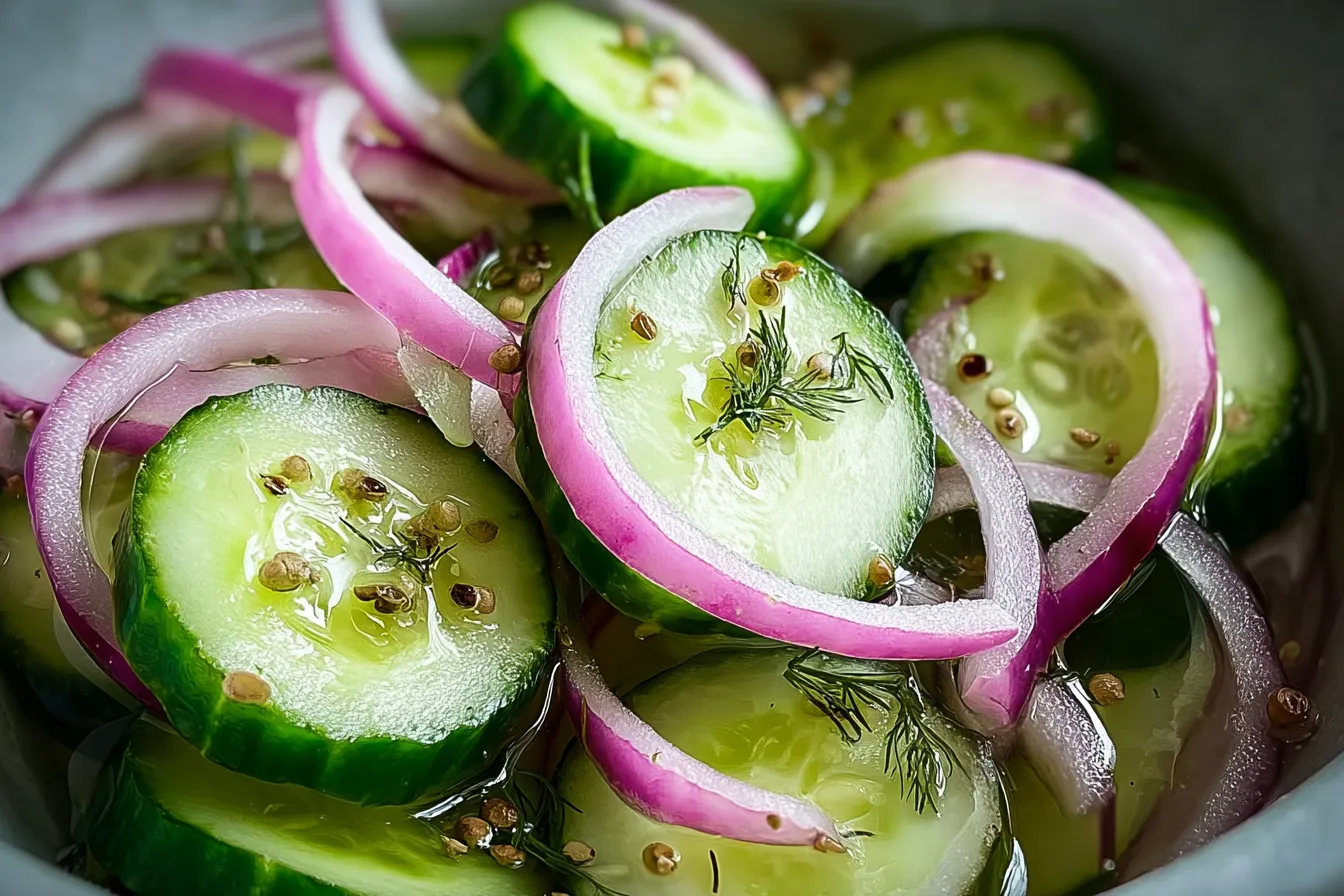 Cucumber and Onions in Vinegar: A Refreshing Delight 4 cucumber and onions in vinegar