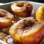Delicious Cinnamon Sugar Baked Peaches Ready to Serve