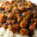 Easy Bourbon Chicken: A Deliciously Simple Recipe! 14 Easy Bourbon Chicken Plated with Fresh Garnish