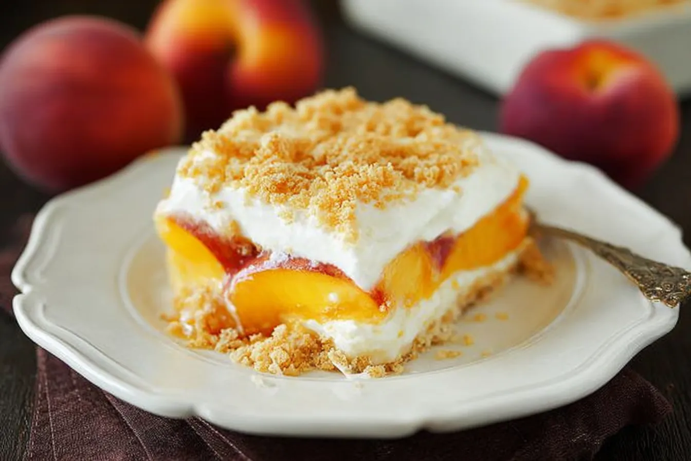 {Easy} No-Bake Peach Yum Yum 