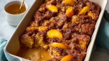 Easy Peach Cobbler French Toast Bake – Breakfast Bliss