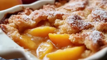Delicious Easy Peach Cobbler with Canned Peaches