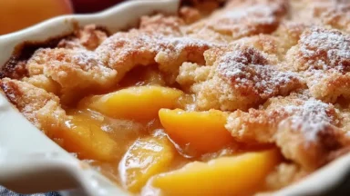 Delicious Easy Peach Cobbler with Canned Peaches