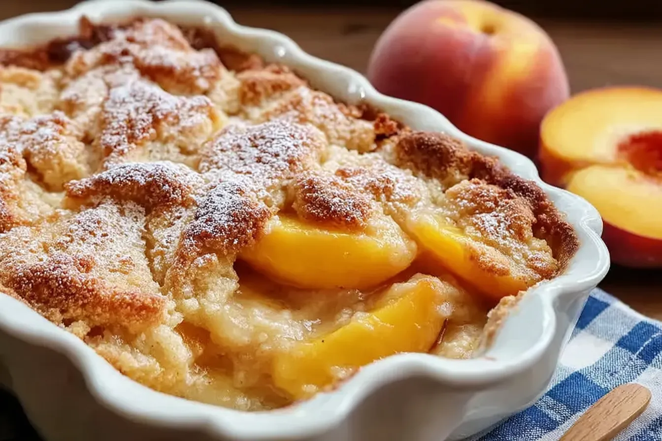 Easy Peach Cobbler with Canned Peaches (Delicious & Quick) 