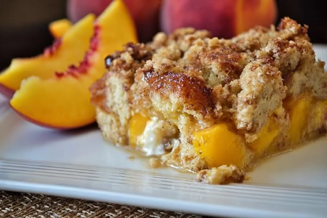Easy Peaches and Cream French Toast Bake Recipe 