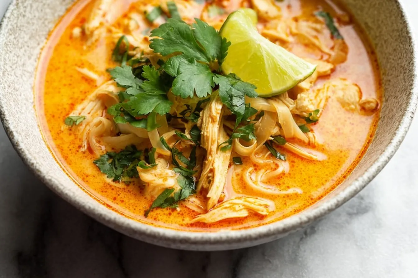 Easy Thai Chicken Curry Soup 