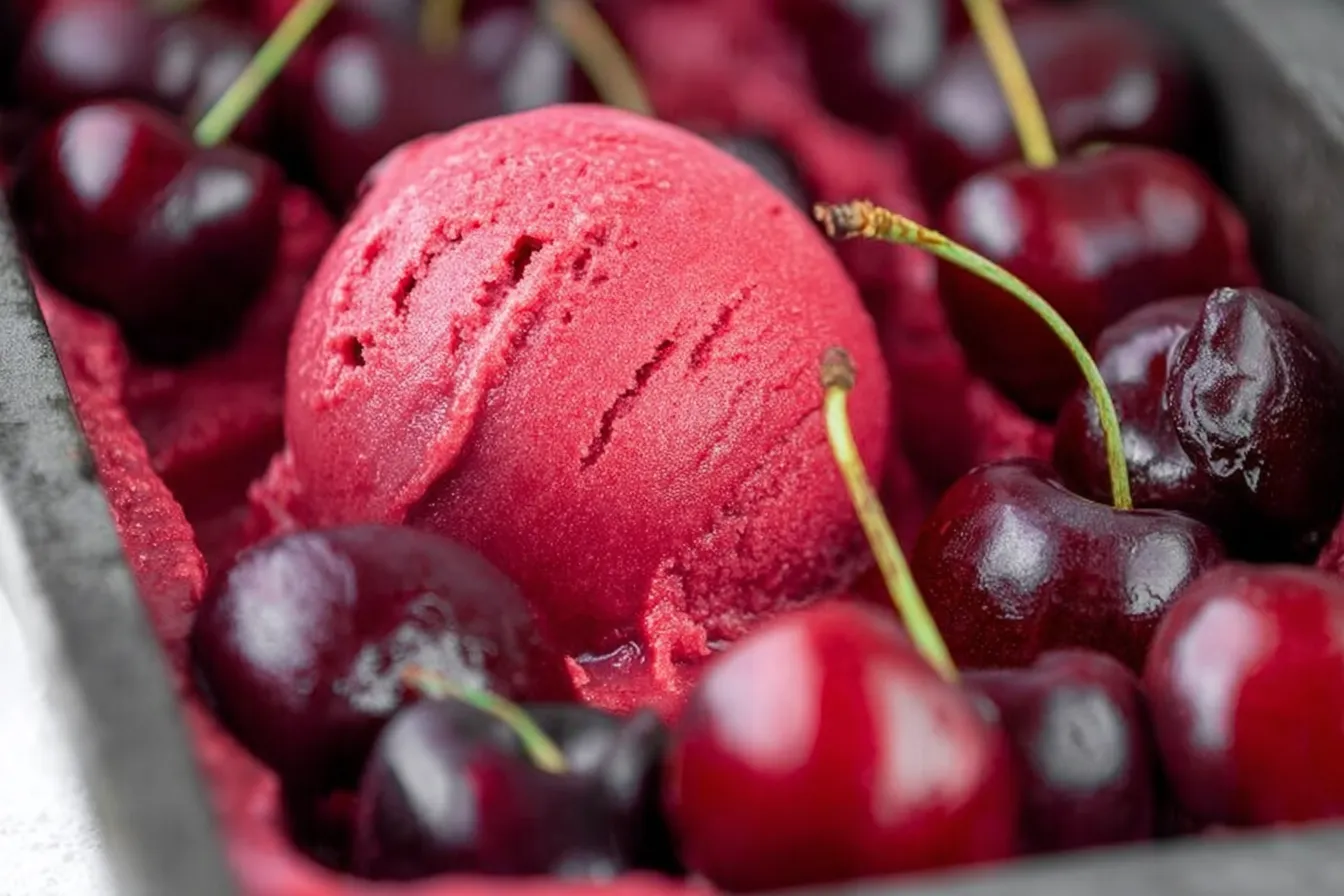 Fresh Cherry Sorbet 