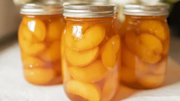 Fresh Honey Syrup Canned Peaches Ready to Enjoy