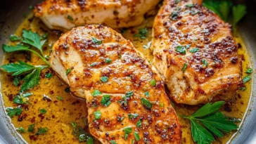 Delicious Garlic Butter Chicken Plated for Serving