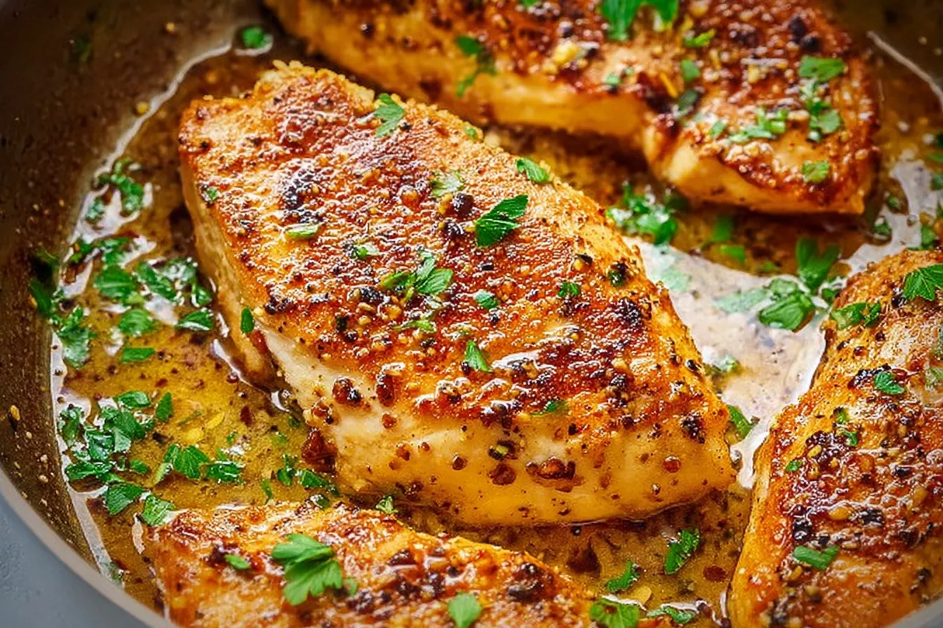 Garlic Butter Chicken Plated with Fresh Herbs