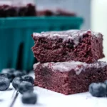 Glazed Blueberry Brownies (All-Natural) - A Sweet Delight! 15 Glazed Blueberry Brownies (All-Natural) Freshly Baked