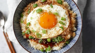 Delicious Gyeran Bap (Korean Egg Rice) Served in a Bowl
